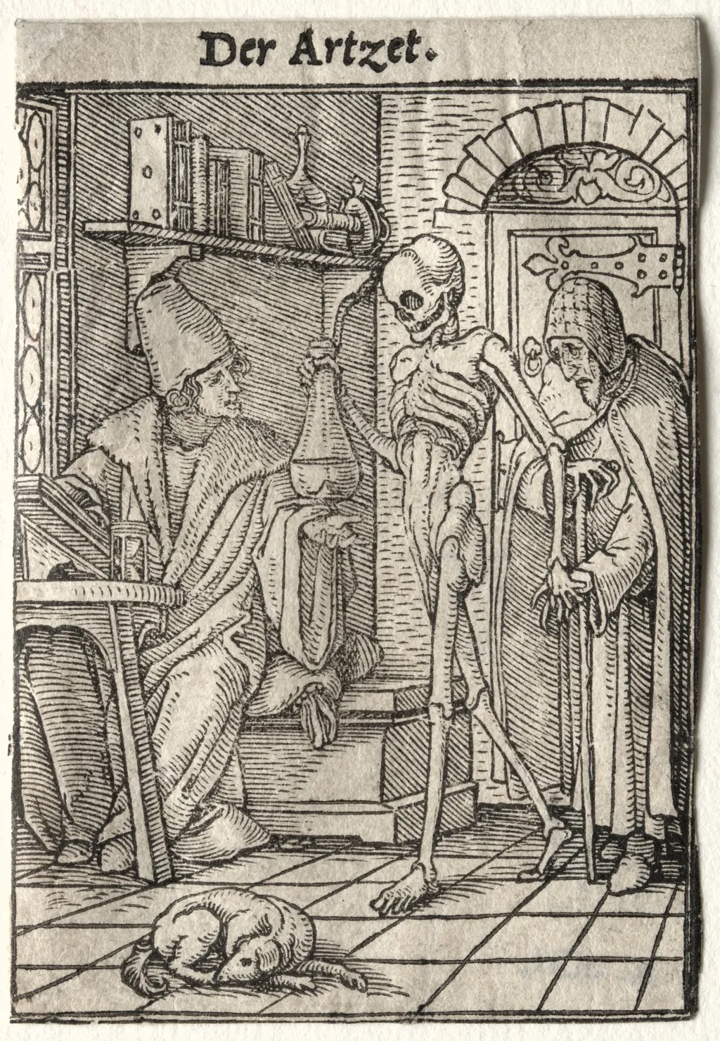 Dance of Death: The Doctor, by Hans Holbein the Younger, 1526