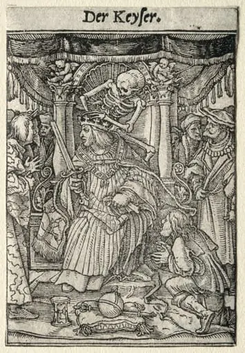 Dance of Death: The Emperor, by Hans Holbein the Younger