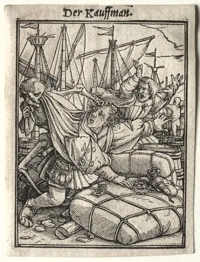 Dance of Death: The Merchant, by Hans Holbein the Younger