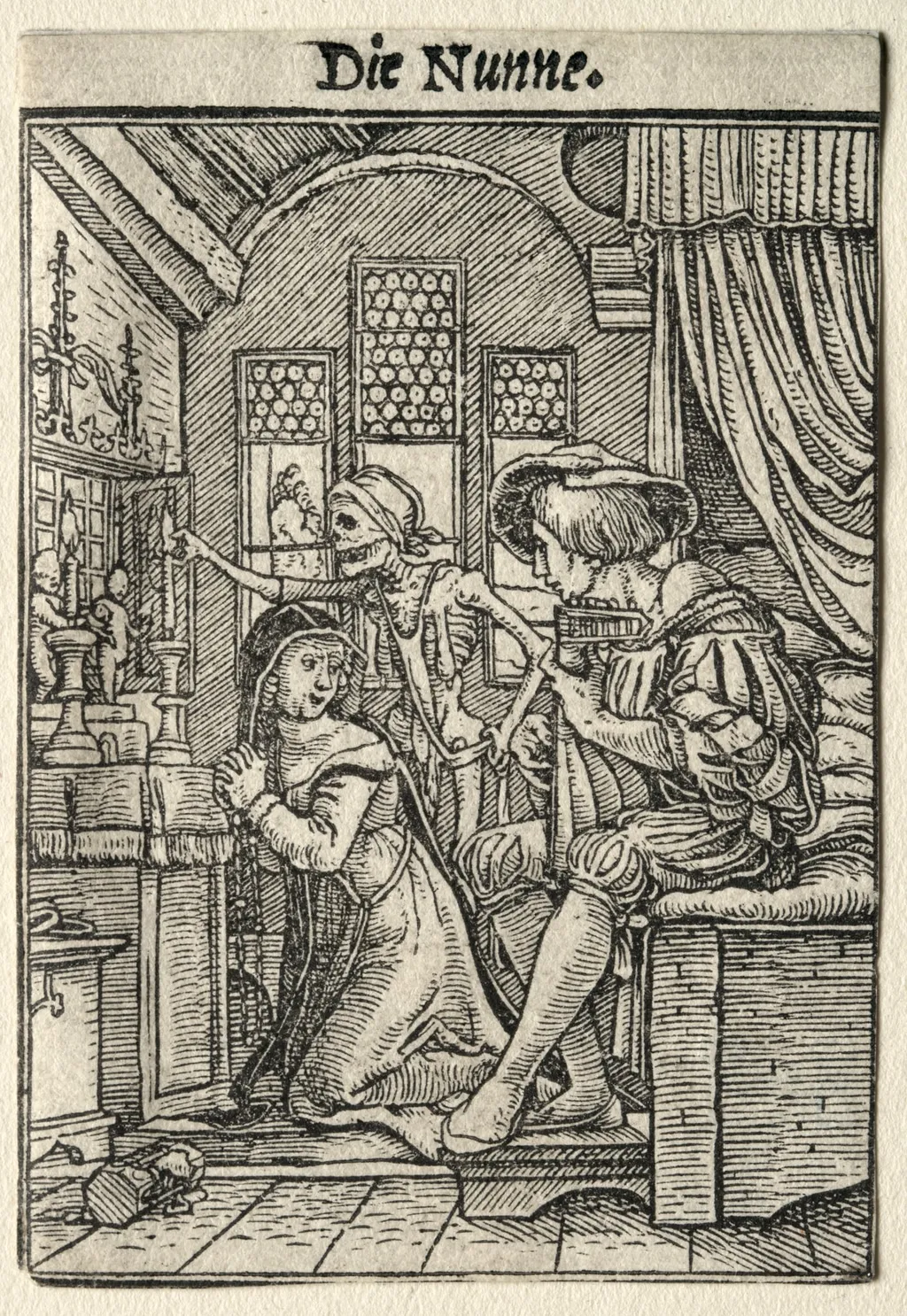 Dance of Death: The Nun, by Hans Holbein the Younger, 1526