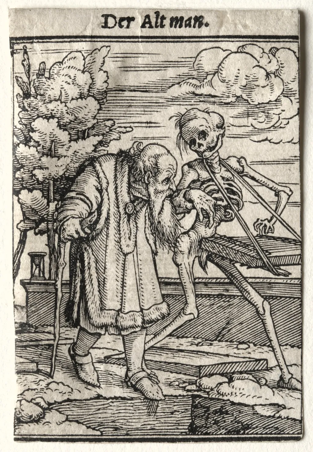 Dance of Death: The Old Man, by Hans Holbein the Younger, 1526