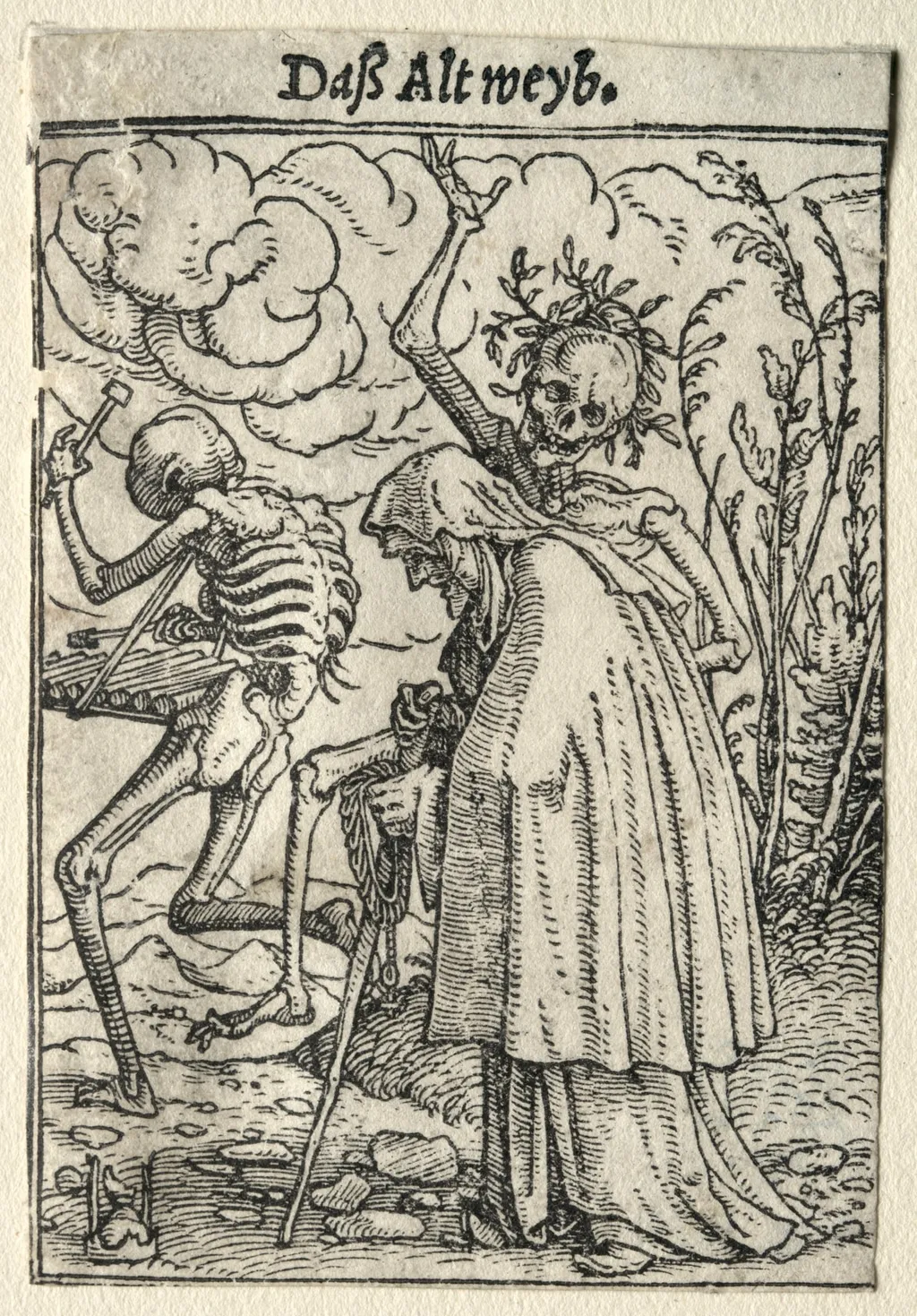 Dance of Death: The Old Woman, by Hans Holbein the Younger, 1526