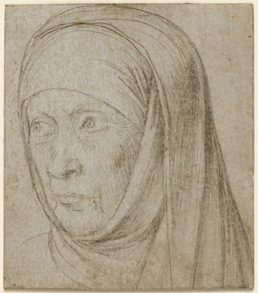 Head of an Old Woman, by Hans Holbein the Younger, 1500