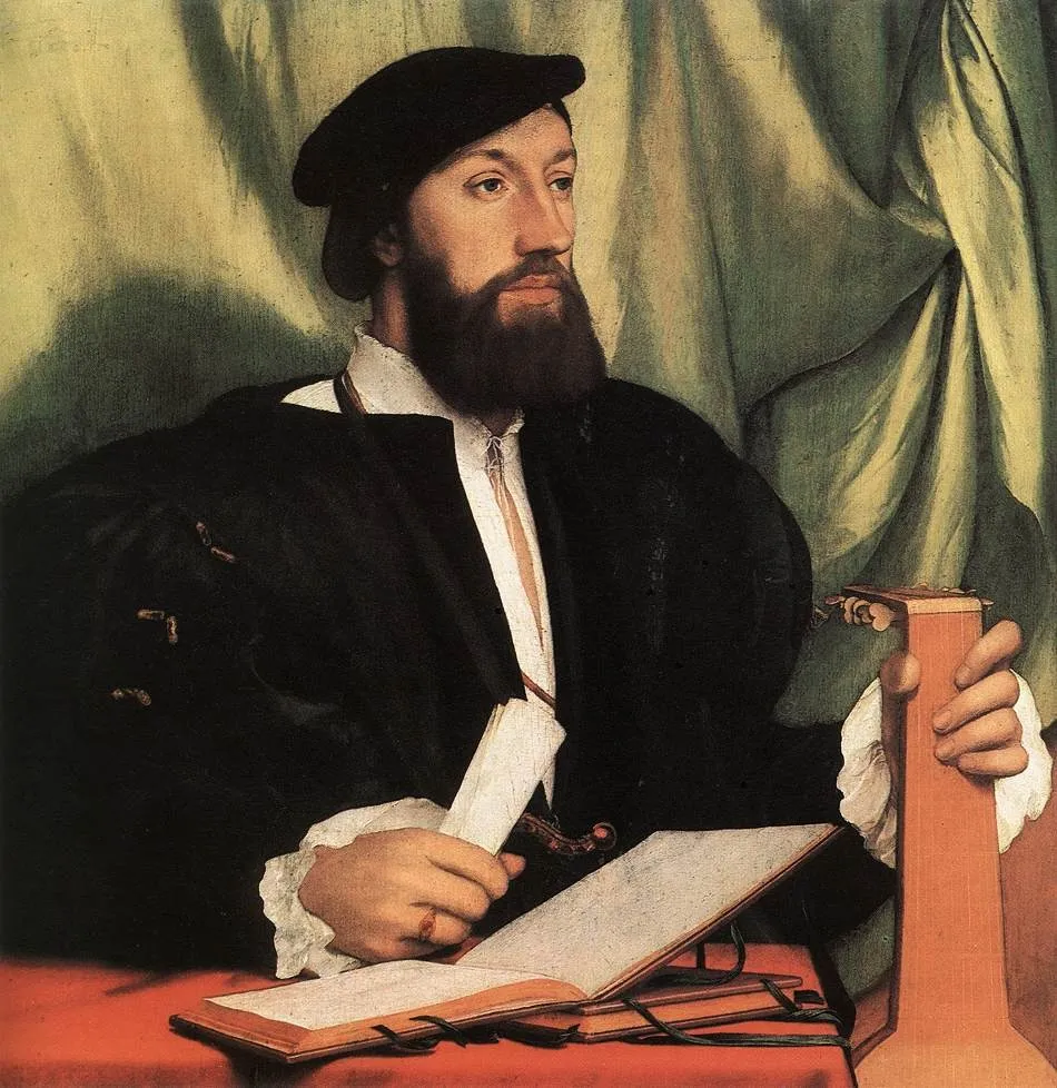 Portrait of a man with a lute, by Hans Holbein the Younger, paint, 1526