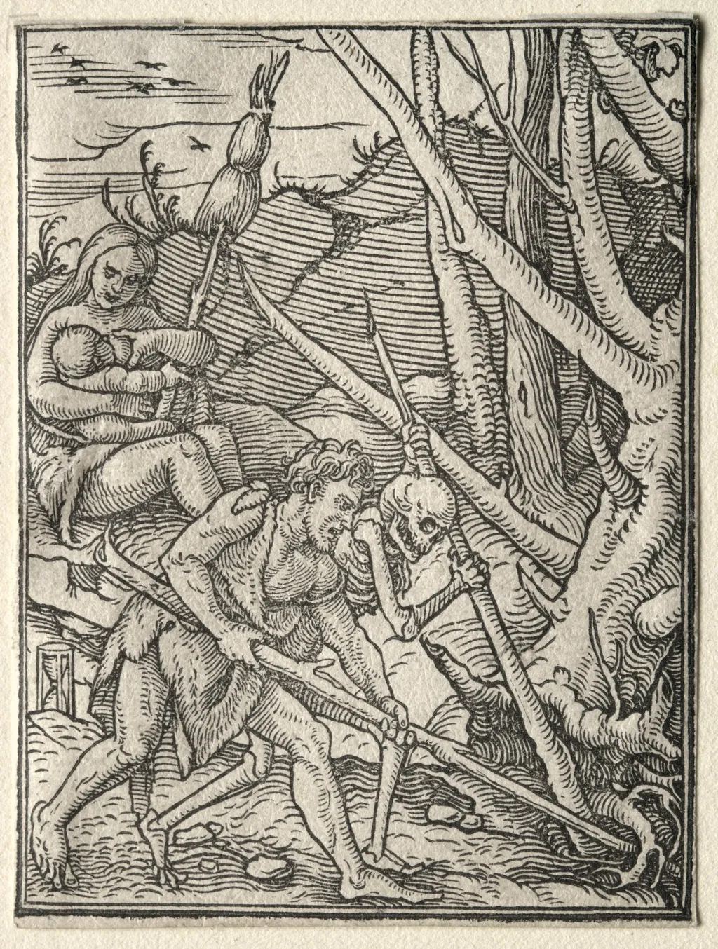 The Dance of Death: Adam Tilling the Earth, by Hans Holbein the Younger, 1526