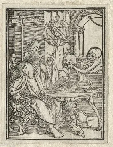 The Dance of Death: The Astrologer; The Rich Man, by Hans Holbein the Younger