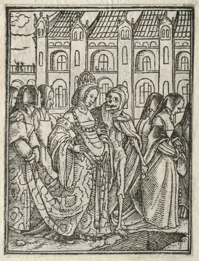 The Dance of Death: The Cardinal; The Empress, by Hans Holbein the Younger