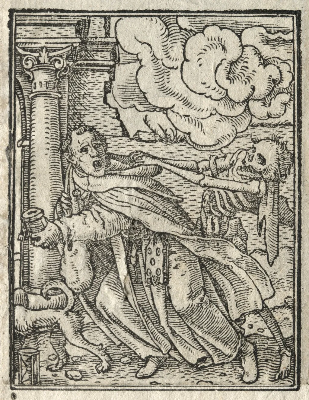 The Dance of Death: The Mendicant Friar; The Nun, by Hans Holbein the Younger, 1526