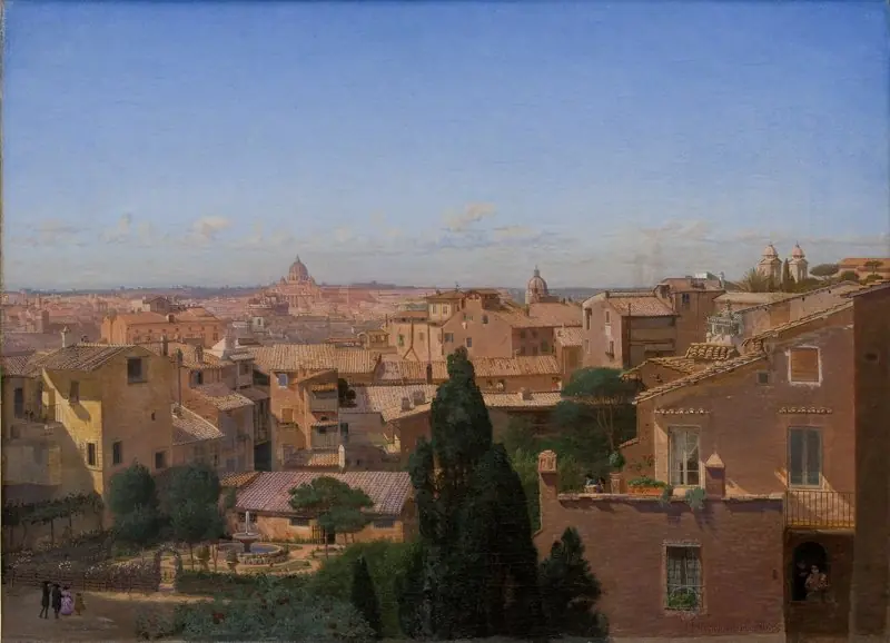 A View of Rome Seen from the Artist's Dwelling, by Hans Jørgen Hammer