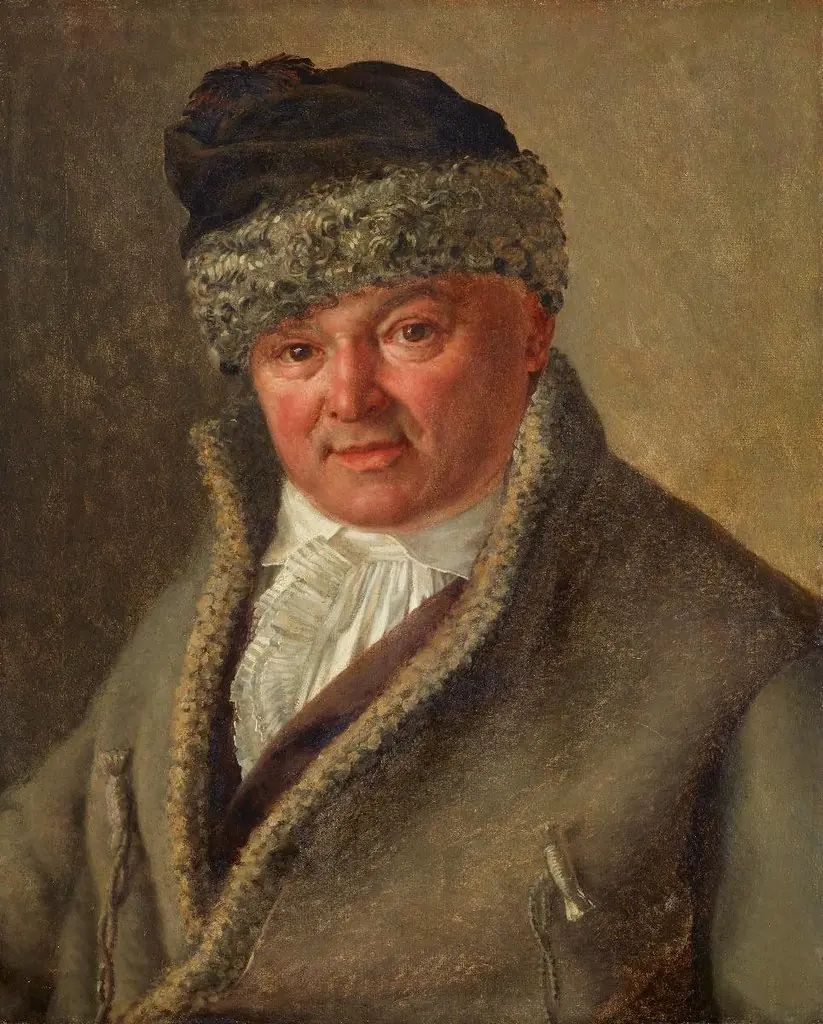 Bildnis des Landschaftsmalers Johann Heinrich Wüest, by Hans Jakob Oeri