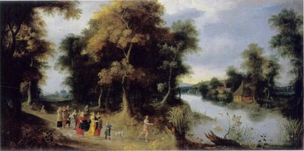 Finding of Moses, by Hans Jordaens III, oil, 1622