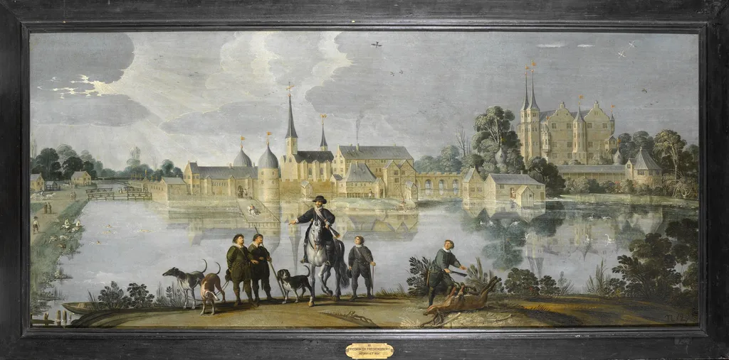 Frederiksborgs slott i Danmark, by Hans Knieper, oil