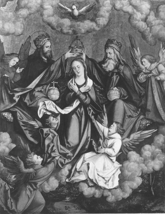 Christgartner Altar: Die Krönung Mariae, by Hans Leonhard Schäufelein, unspecified, 1515