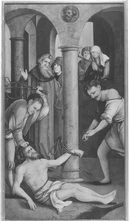 Fall of Christ during the Flagellation, by Hans Leonhard Schäufelein, unspecified, 1515