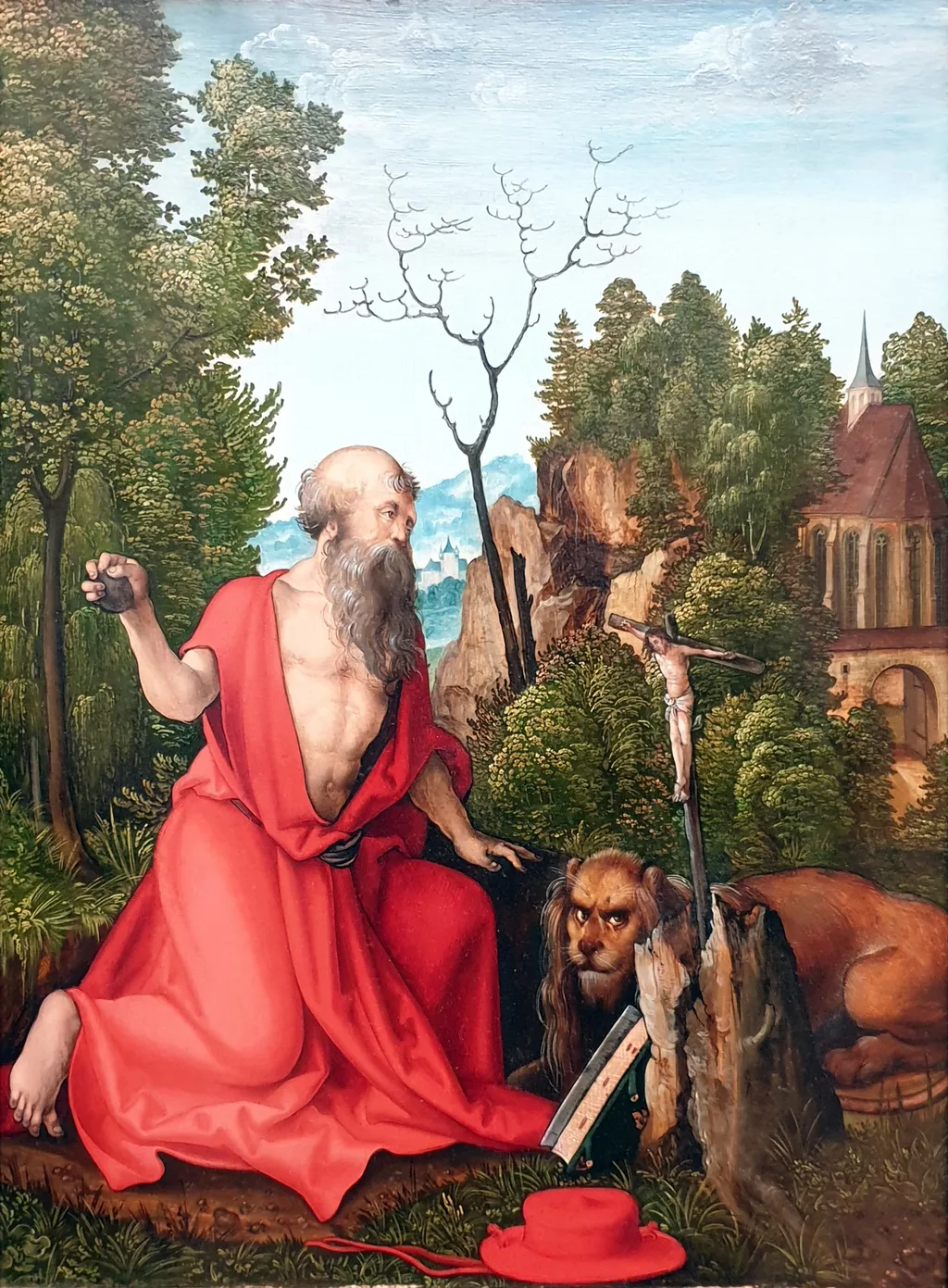 Saint Jerome, by Hans Leonhard Schäufelein, paint, 1504