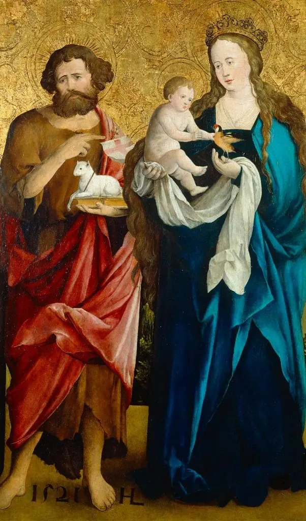 Johannes der Täufer und Maria mit dem Jesuskind