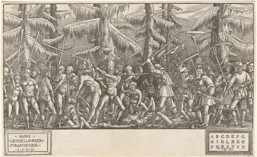 Battle of Naked Men and Peasants, by Hans Lützelburger