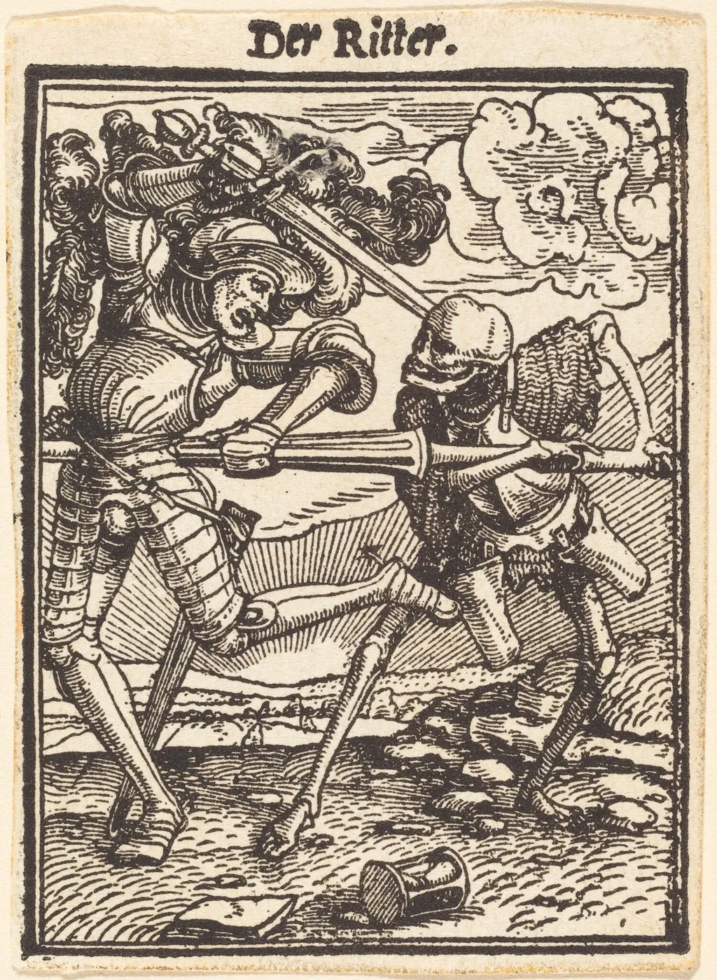 Der Ritter (The Knight), by Hans Lützelburger, ink, 1526
