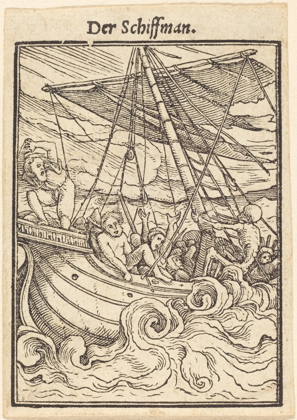 Der Schiffman (The Sailor), by Hans Lützelburger, ink, 1526