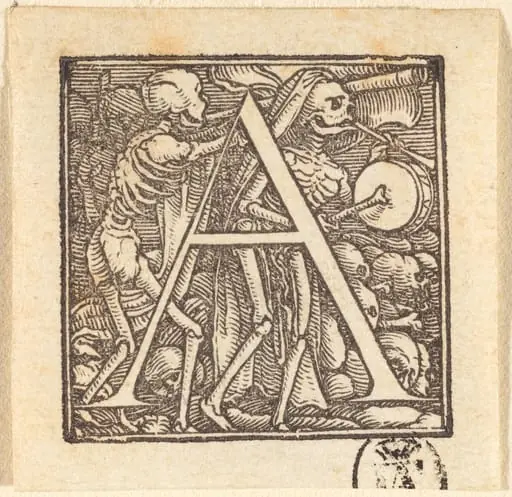 Letter A, by Hans Lützelburger
