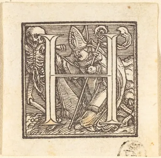 Letter H, by Hans Lützelburger