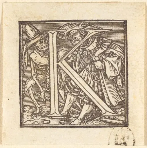 Letter K, by Hans Lützelburger