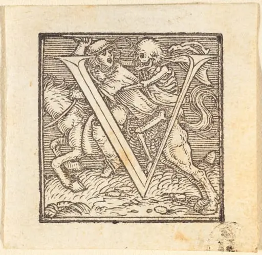 Letter V, by Hans Lützelburger
