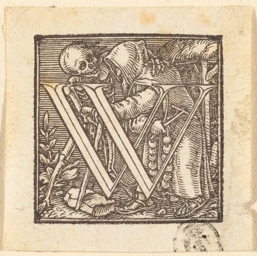 Letter W, by Hans Lützelburger