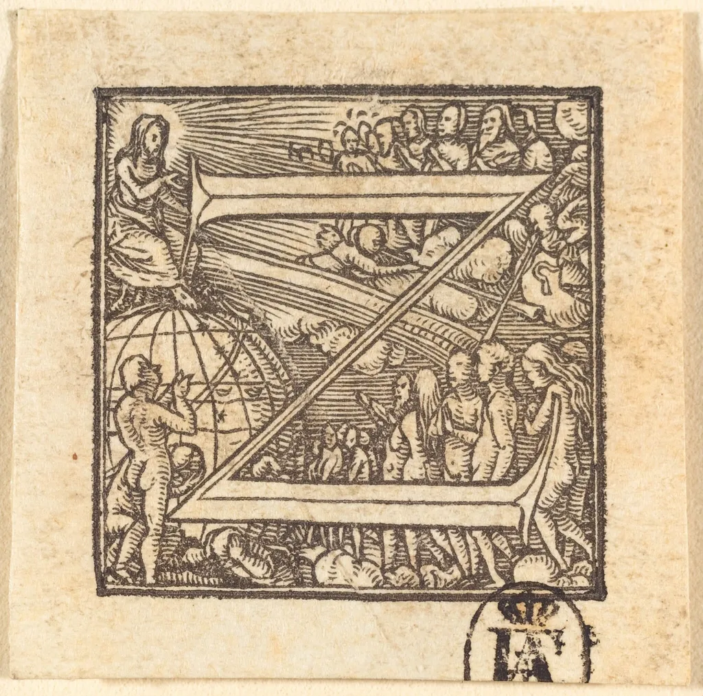 Letter Z, by Hans Lützelburger, ink, 1523