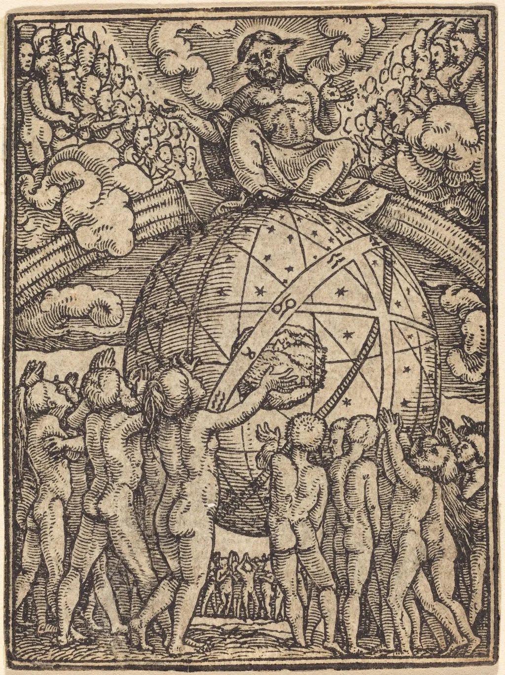 The Last Judgment, by Hans Lützelburger, ink, 1526