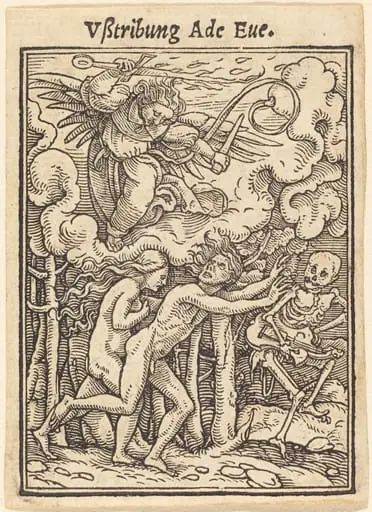 Vßtribung Ade Eue (Expulsion of Adam and Eve), by Hans Lützelburger