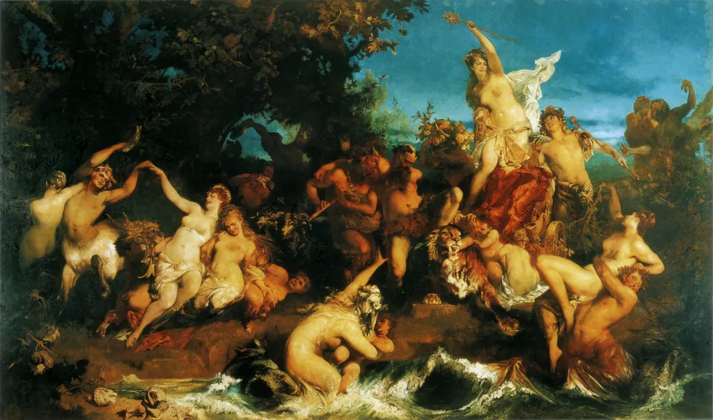 Bacchus and Ariadne, by Hans Makart, oil, 1873