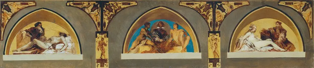 Murillo, Velázquez, Leonardo da Vinci, by Hans Makart