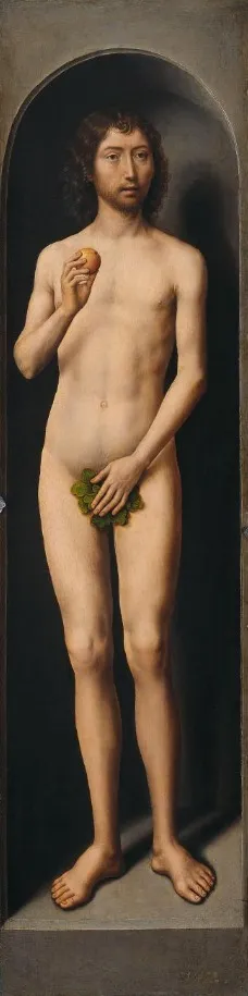 Adam, by Hans Memling, oil, 1493