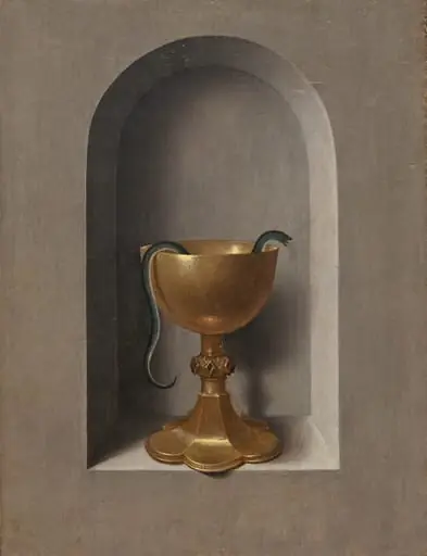 Chalice of Saint John the Evangelist [reverse], by Hans Memling, 1472