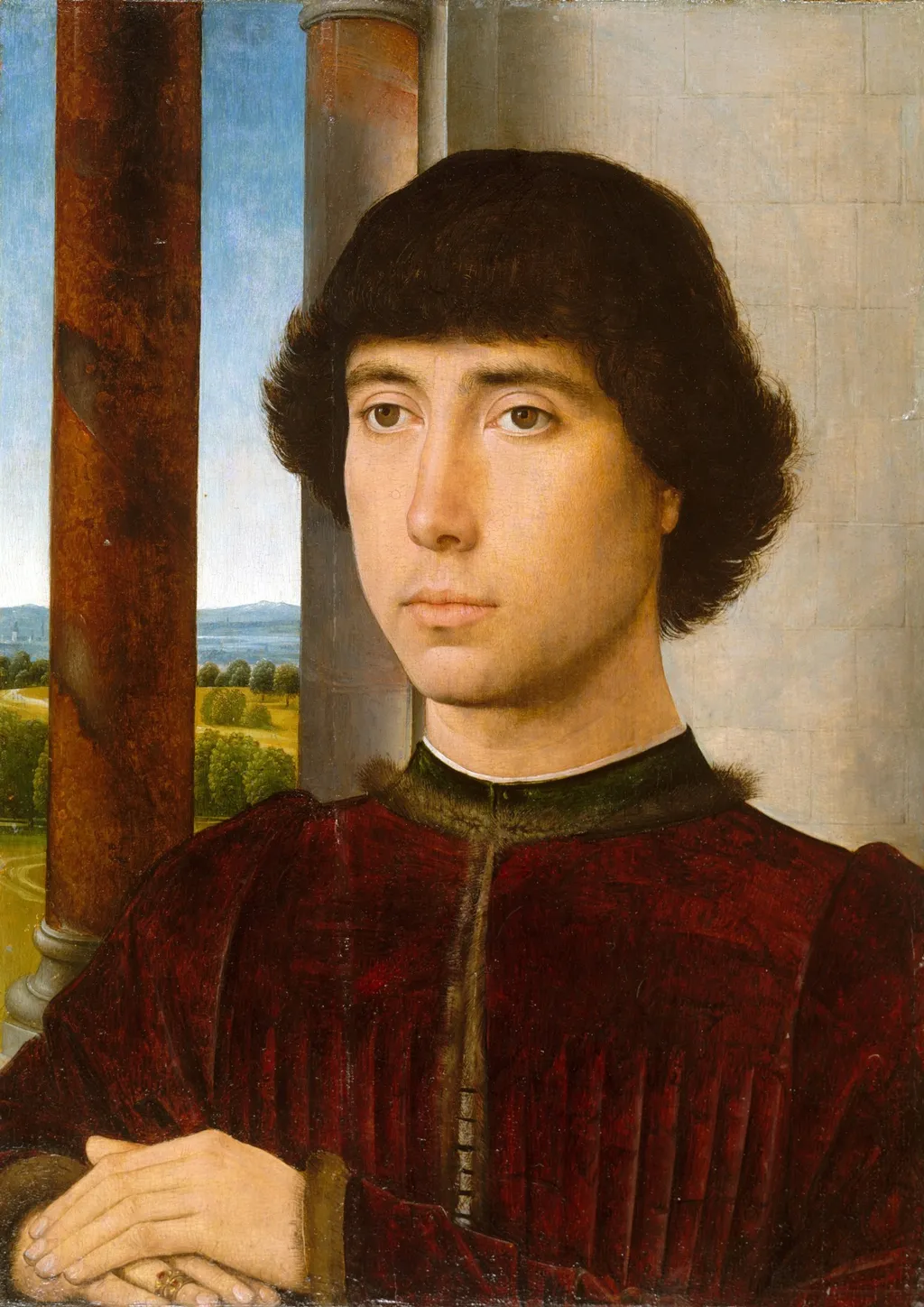 Portrait of a Young Man, by Hans Memling, oil, 1475