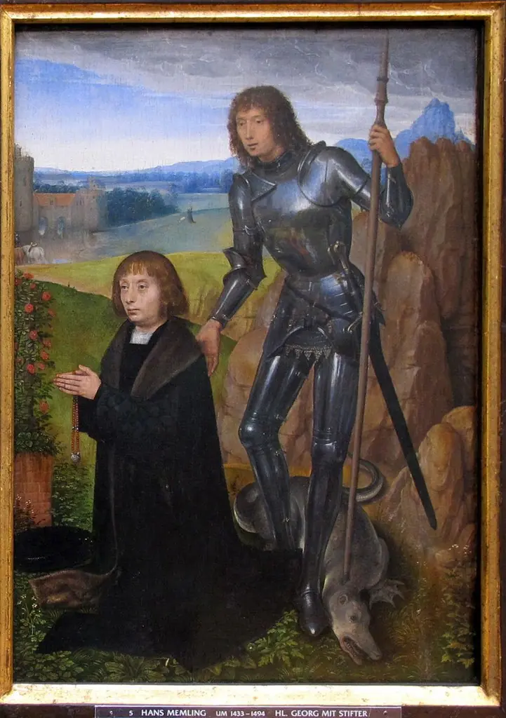 St. George with Donor., by Hans Memling