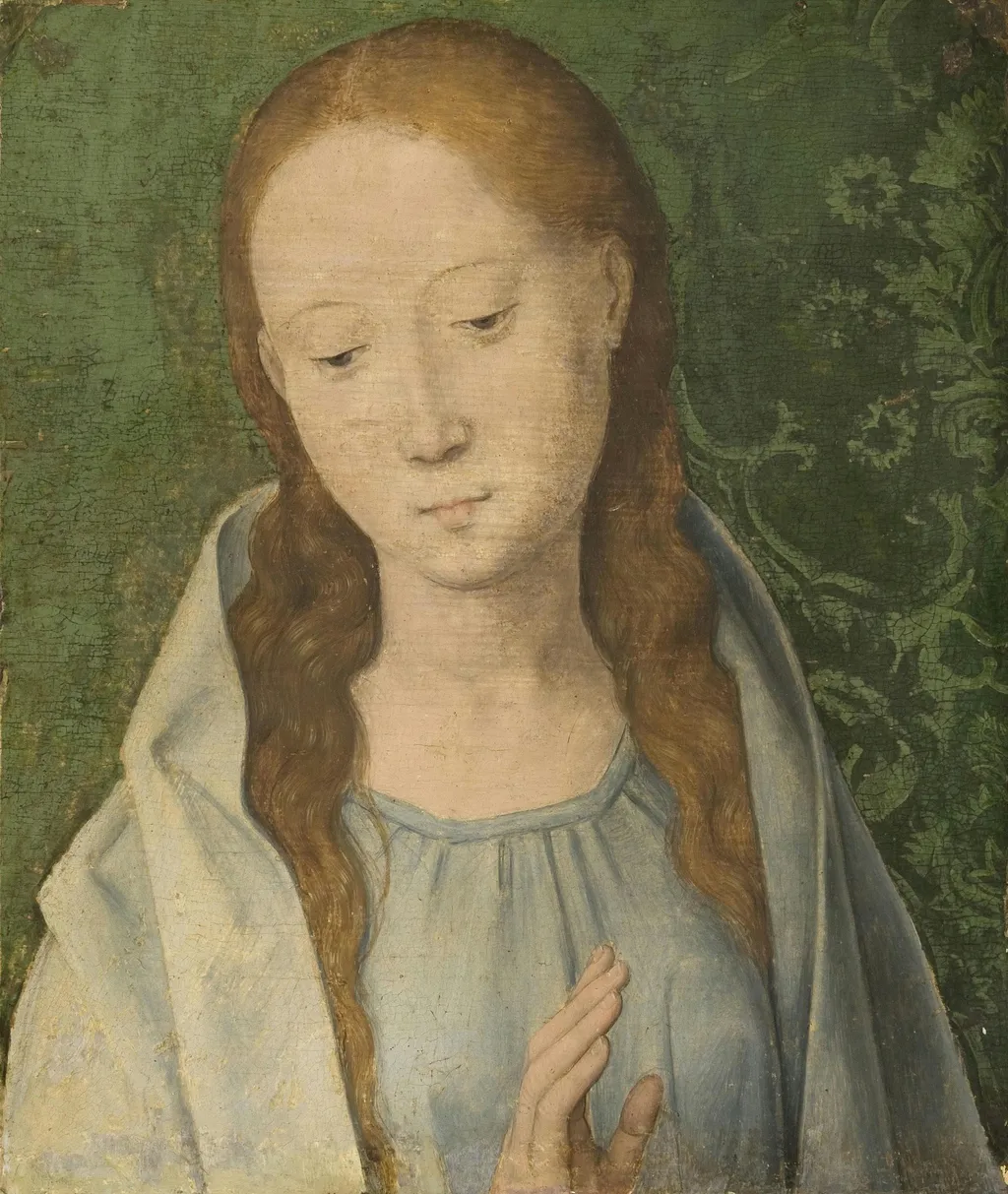 The Virgin, by Hans Memling, oil