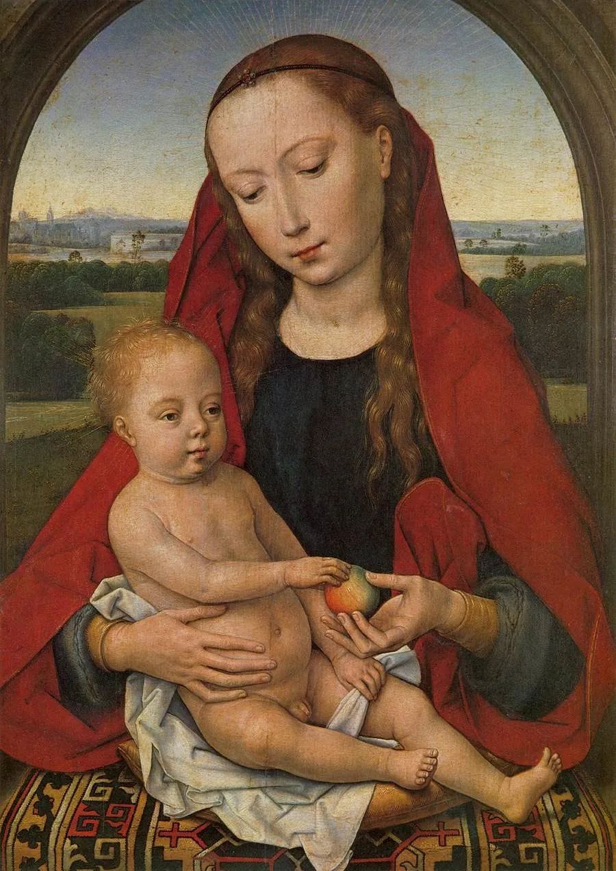 Virgin with Child, by Hans Memling, oil, 1493