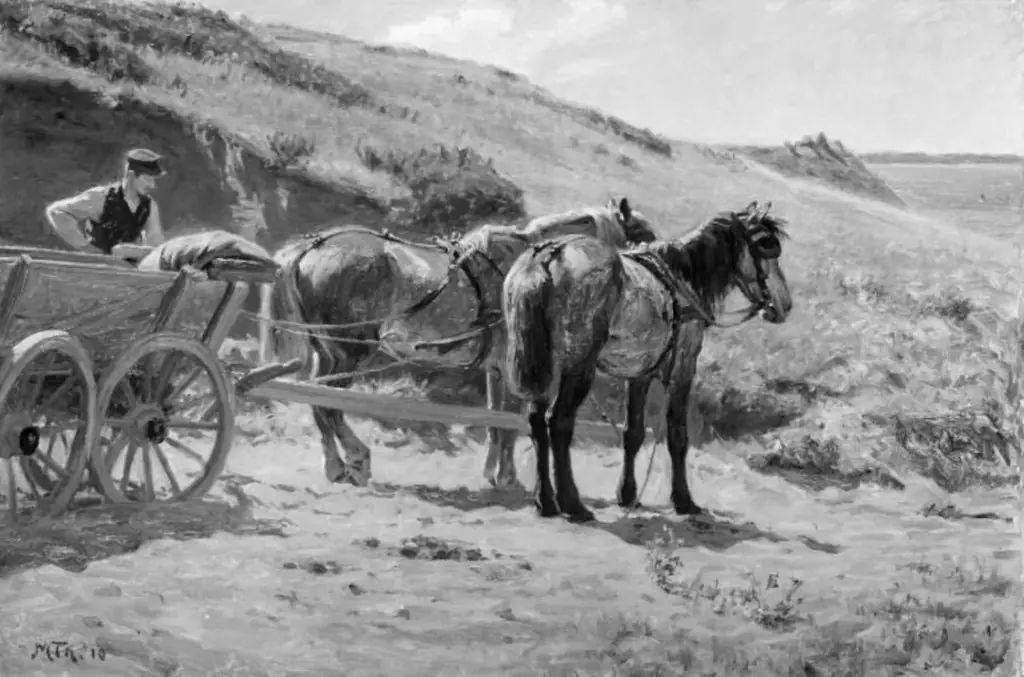 En hestevogn i en grusgrav, by Hans Michael Therkildsen