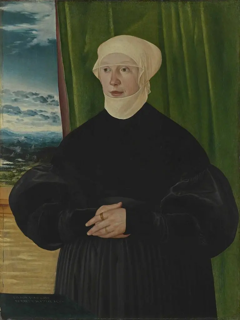 Ligsalz-Bildnisdiptychon: Apollonia Ligsalz, geb. Ridler, by Hans Muelich