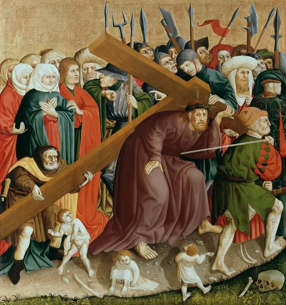 Jesus Christ carrying the Cross, inner wing, by Hans Multscher