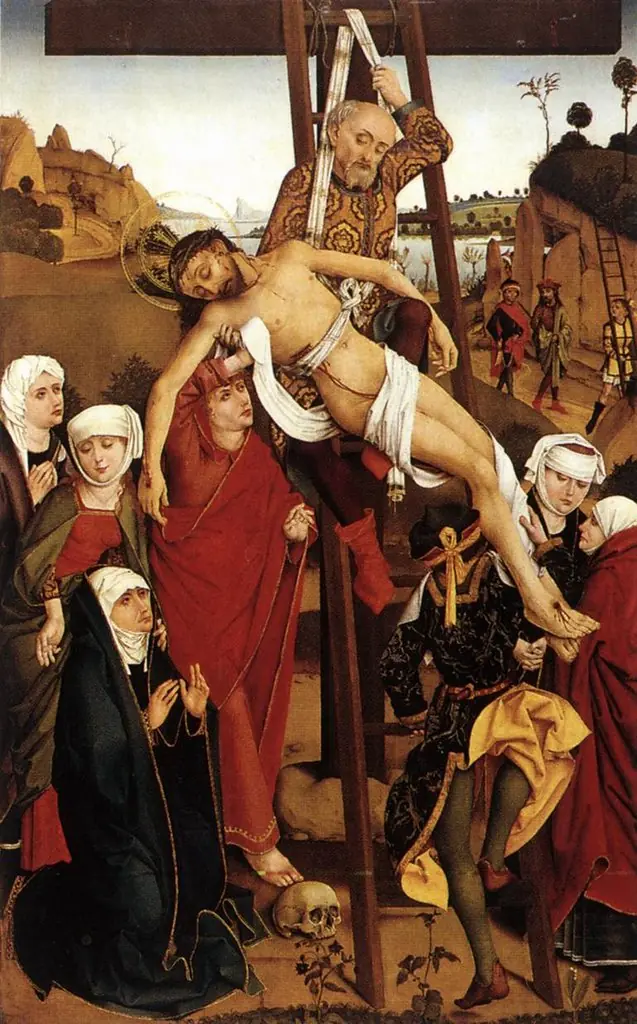 Hofer Altar: Kreuzigung Christi, by Hans Pleydenwurff