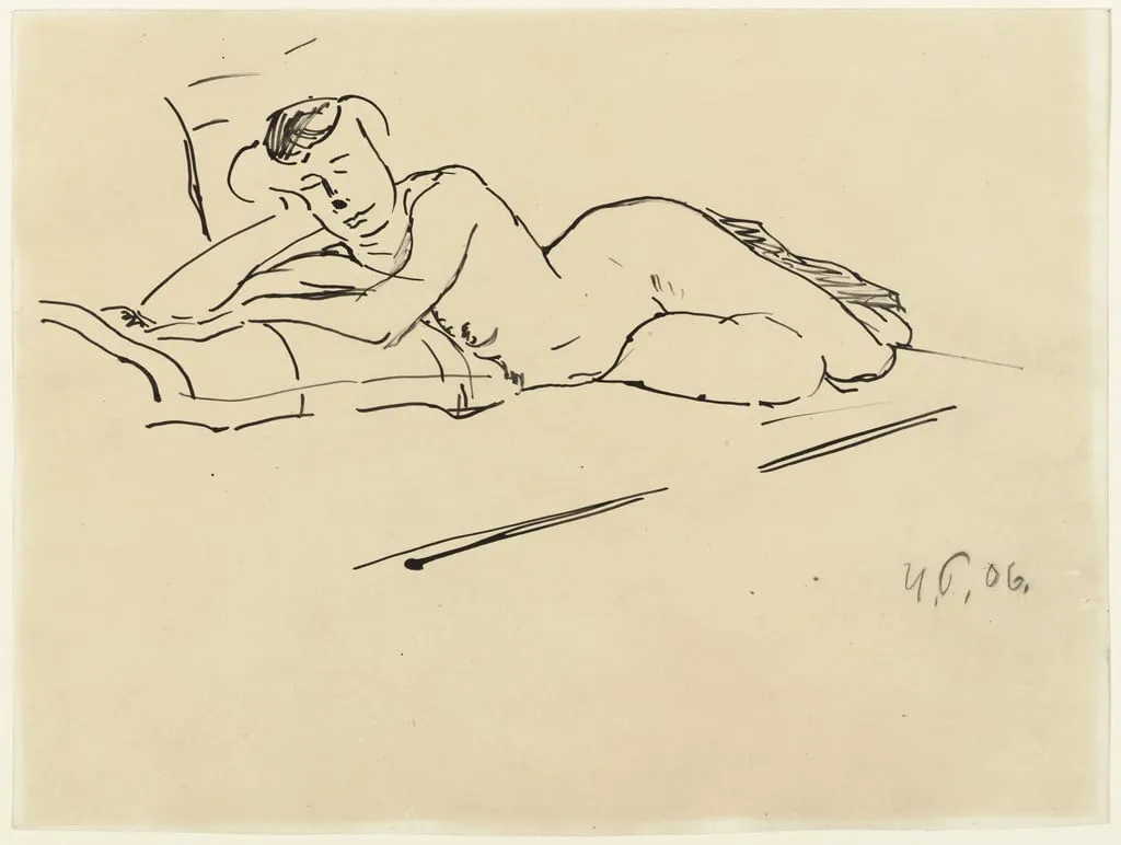 Untitled, by Hans Purrmann, ink, 1906