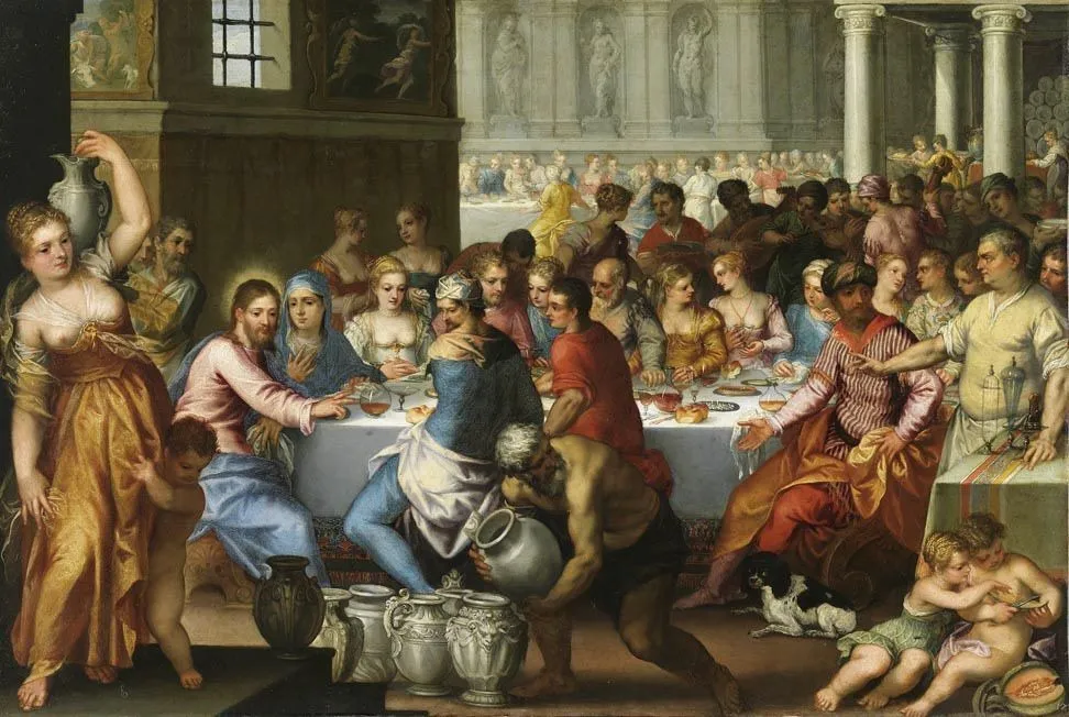 Die Hochzeit zu Kana, by Hans Rottenhammer, unspecified, 1606