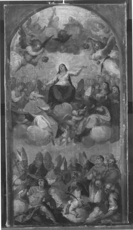 Maria auf Wolken mit Heiligen, by Hans Rottenhammer