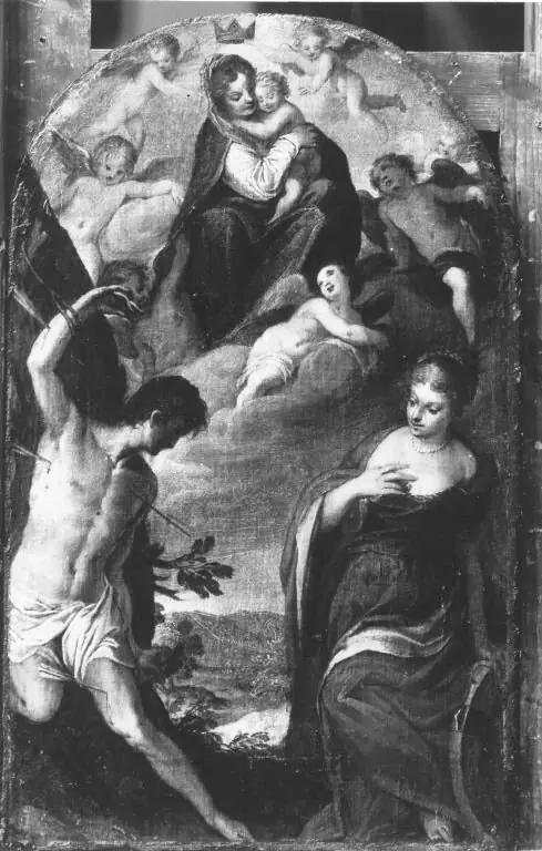 Maria mit Kind und den hll. Sebastian und Katharina (zugeschrieben)