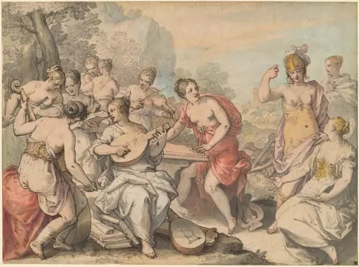 Minerva and the Muses, by Hans Rottenhammer