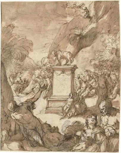 The Adoration of the Golden Calf, by Hans Rottenhammer