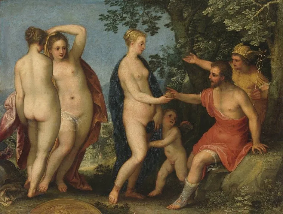 The Judgment of Paris, by Hans Rottenhammer, unspecified, 1605